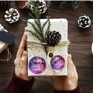 50 ct  are 2 x 2 Inch  Watercolor PRETTY THINGS INSIDE stickers
